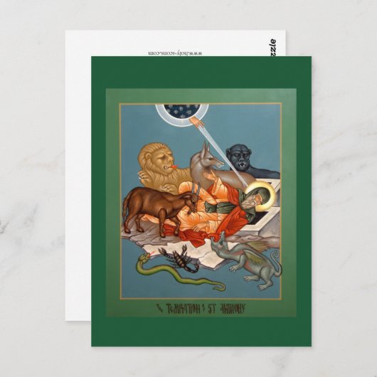 セントアンソニー祈りの言葉カードの誘惑 ポストカード (正面/裏面)