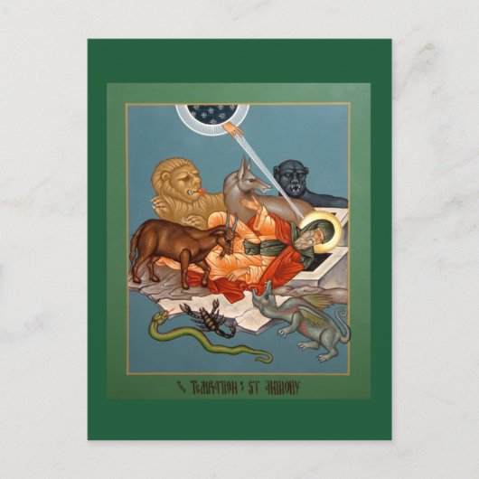 セントアンソニー祈りの言葉カードの誘惑 ポストカード (正面)