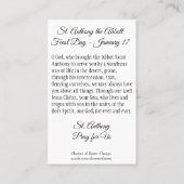 セントアンソニー神聖な癲癇のAbbottのパトロン 名刺 (裏面)