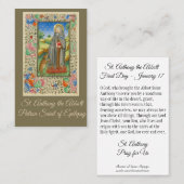 セントアンソニー神聖な癲癇のAbbottのパトロン 名刺 (正面/裏面)