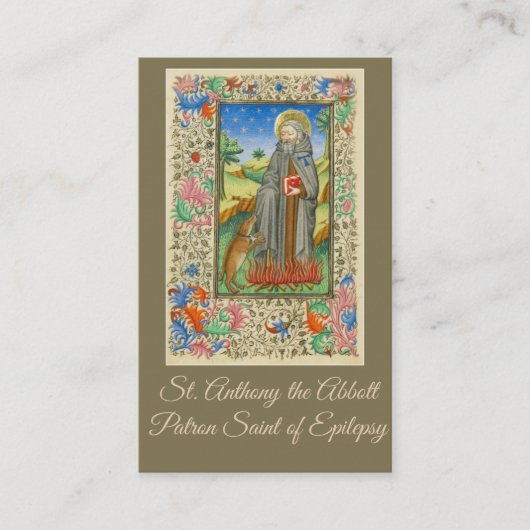 セントアンソニー神聖な癲癇のAbbottのパトロン 名刺 (正面)