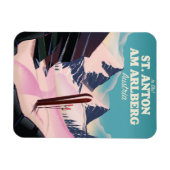 セントアントンアムアルベルグスキーオーストリア マグネット (横)