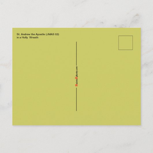 セントアンドリュークリスマスノヴェナ祈りの言葉はがき ポストカード (裏面)