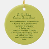 セントアンドリュークリスマスノヴェナ祈りの言葉 セラミックオーナメント (裏面)