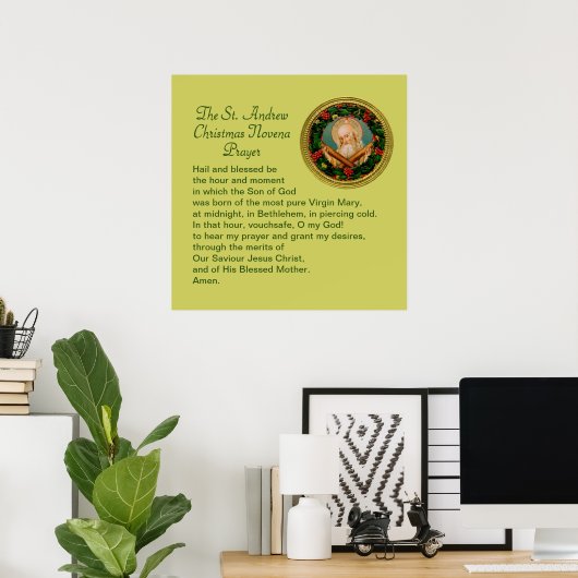 セントアンドリュークリスマスノヴェナ祈りの言葉 ポスター (ホームオフィス)