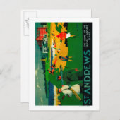 セントアンドリュースヴィンテージポスターヨーロッパ ポストカード (正面/裏面)