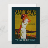 セントアンドリュース・アルゴンキンヴィンテージポスターEurope ポストカード (正面/裏面)
