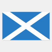 セントアンドリュー州旗、サルタイヤまたはスコットランド州旗 長方形シール (正面)