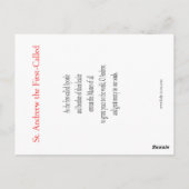 セントアンドリュー祈りの言葉カード ポストカード (裏面)