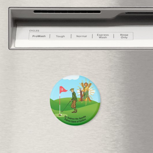 セントアンドリュー選手とダッパー選手の男性ゴルファー マグネット (インサイチュ (食洗機))