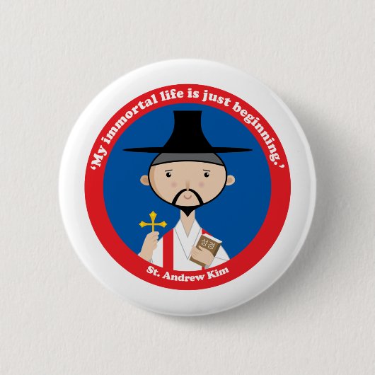 セントアンドリュー・キム 缶バッジ (正面)