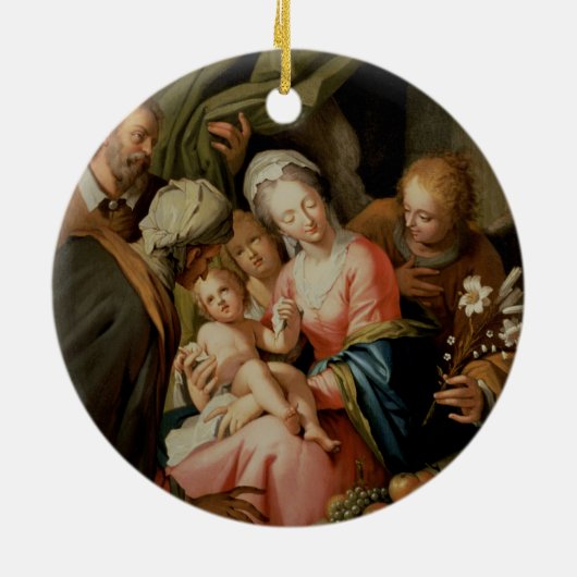 セントアンナを持つ神聖な家族 セラミックオーナメント (裏面)