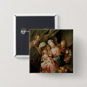 セントアンナを持つ神聖な家族 缶バッジ (正面&裏面)