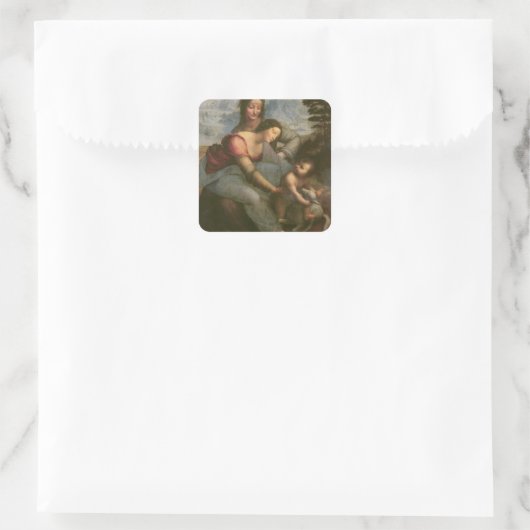 セントアンナ、c.1510を持つヴァージンそして子供 スクエアシール (バッグ)