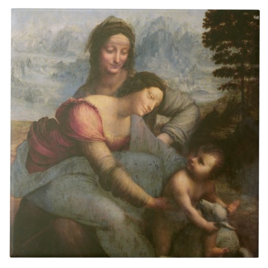 セントアンナ、c.1510を持つヴァージンそして子供 タイル (正面)