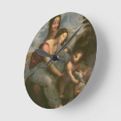セントアンナ、c.1510を持つヴァージンそして子供 ラウンド壁時計 (傾斜)