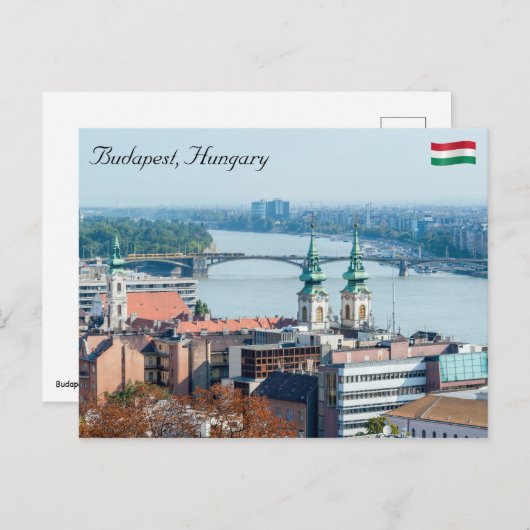 セントアンヌ教会とマルガレット橋(ブダペスト) ポストカード (正面/裏面)