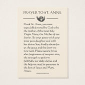 セントアン賛美ヴァージンマリア祈りの言葉ホーリーカード (裏面)