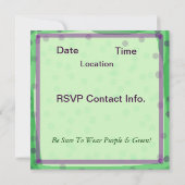 セントゥルホの日のパーティー招待状（バッタ付き） 招待状 (裏面)