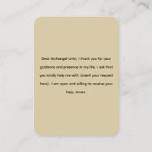 セントウリエルザアーチャンエル祈りの言葉カード 名刺 (裏面)