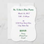 セントウルホのパーティの招待状とコートオブアームズ 招待状 (裏面)