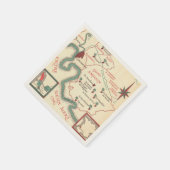 セントエミリオンボルドーのワインマップ スタンダードカクテルナプキン (角)