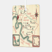 セントエミリオンボルドーのワインマップ メタルオーナメント (正面左)