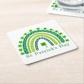 セントエレガント・パトリックの日パーティー スクエアペーパーコースター (アングル)