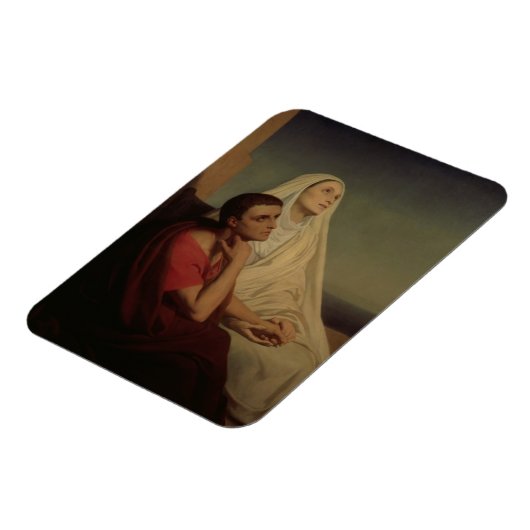 セントオーガスティンとその母セントモニカ， 1855 マグネット (左側)