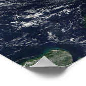 セントオーガスティンによるハリケーン・マシュー衛星画像 ポスター (角)