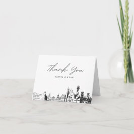 セントオーガスティンのスカイラインスケッチブランク感謝カード サンキューカード