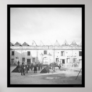セントオーガスティンのフォートマリオンの内側, FL 1864 ポスター