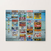 セントオーガスティントラベル引用文ライセンスプレートアート ジグソーパズル (横)