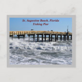 セントオーガスティンビーチフロリダ魚釣り桟橋 シーズンポストカード (正面)