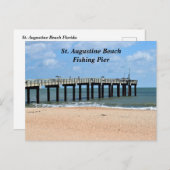 セントオーガスティンビーチフロリダ魚釣りPIer シーズンポストカード (正面/裏面)
