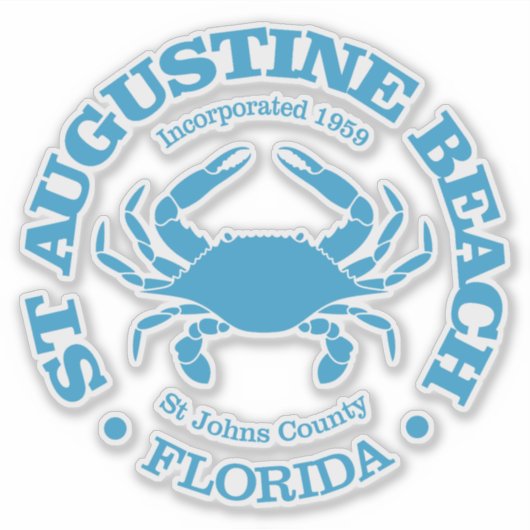 セントオーガスティンビーチ（カニ） シール (正面)