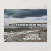 セントオーガスティンビーチ FL 桟橋 写真 ポストカード (正面)