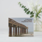 セントオーガスティンビーチFLピア写真はがき ポストカード (スタンド正面)