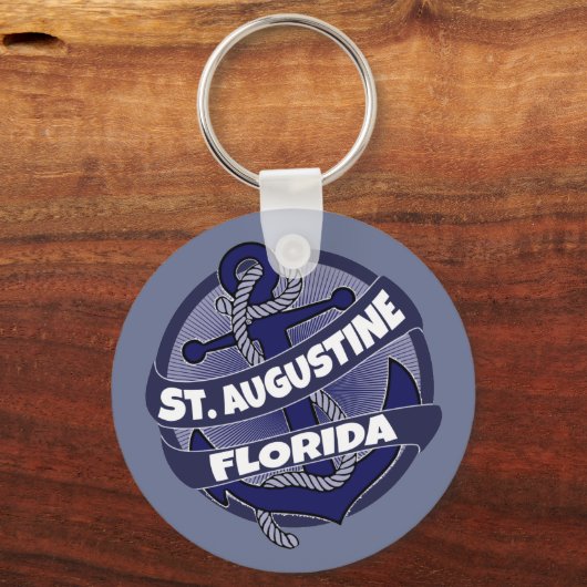 セントオーガスティンフロリダいかりスワールキーチェーン キーホルダー (正面)