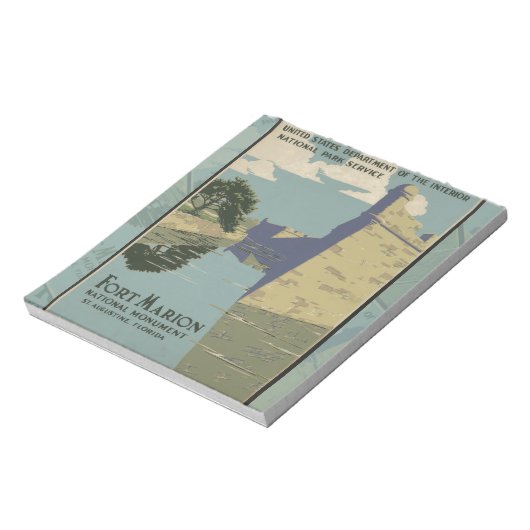 セントオーガスティンフロリダスペインのフォートマリオンのポスター ノートパッド (回転)