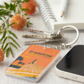 セントオーガスティンフロリダトラベルアートヴィンテージ キーホルダー (正面右)