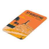 セントオーガスティンフロリダトラベルアートヴィンテージ マグネット (左側)