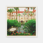 セントオーガスティンフロリダライトナー博物館&ガーデン スタンダードカクテルナプキン (正面)