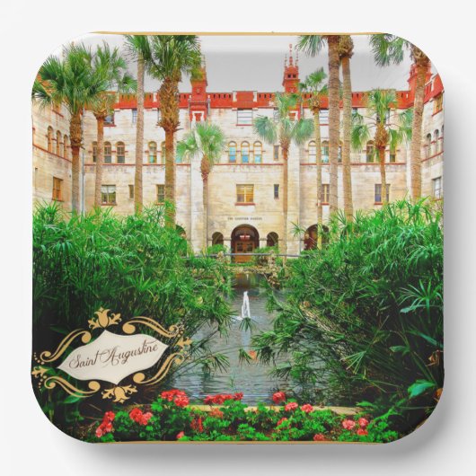 セントオーガスティンフロリダライトナー博物館&ガーデン ペーパープレート (正面)