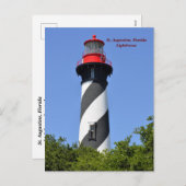 セントオーガスティンフロリダライトハウスホリデーポストカード シーズンポストカード (正面/裏面)