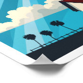 セントオーガスティンフロリダライトハウスヴィンテージトラベル ポスター (角)