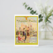 セントオーガスティンフロリダヴィンテージ1920年代イラストレーション ポストカード (スタンド正面)