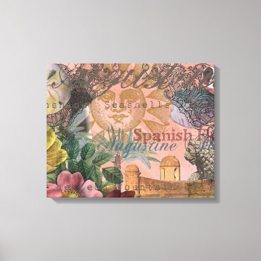 セントオーガスティンフロリダ旅行アンティークアート キャンバスプリント (正面)