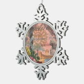 セントオーガスティンフロリダ旅行アンティークアート スノーフレークピューターオーナメント (右)