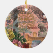 セントオーガスティンフロリダ旅行アンティークアート セラミックオーナメント (裏面)